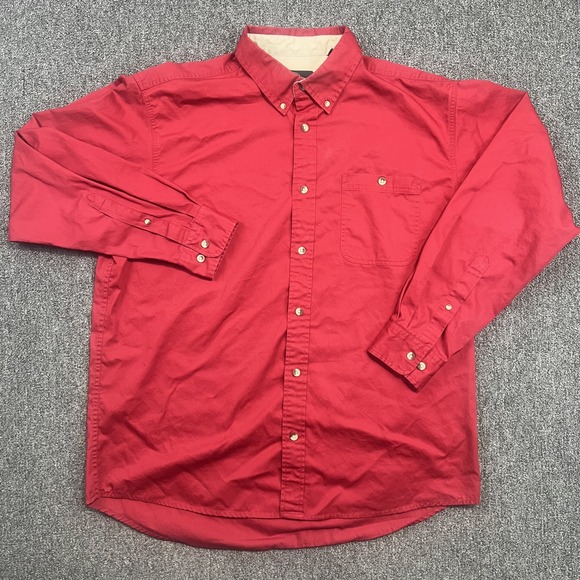 RedHead Vintage Aesthetic Button Down Shirt XL Red Cotton Rugged Workwear — photo 2
